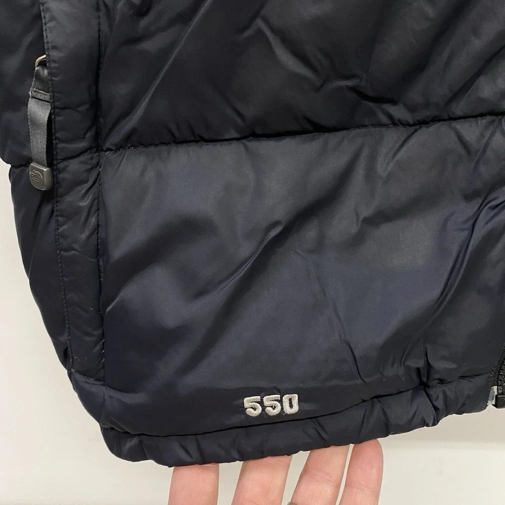 The North Face Vest Black Puffer 550‎ Goose Down Men's XL Packable Hiking Travel